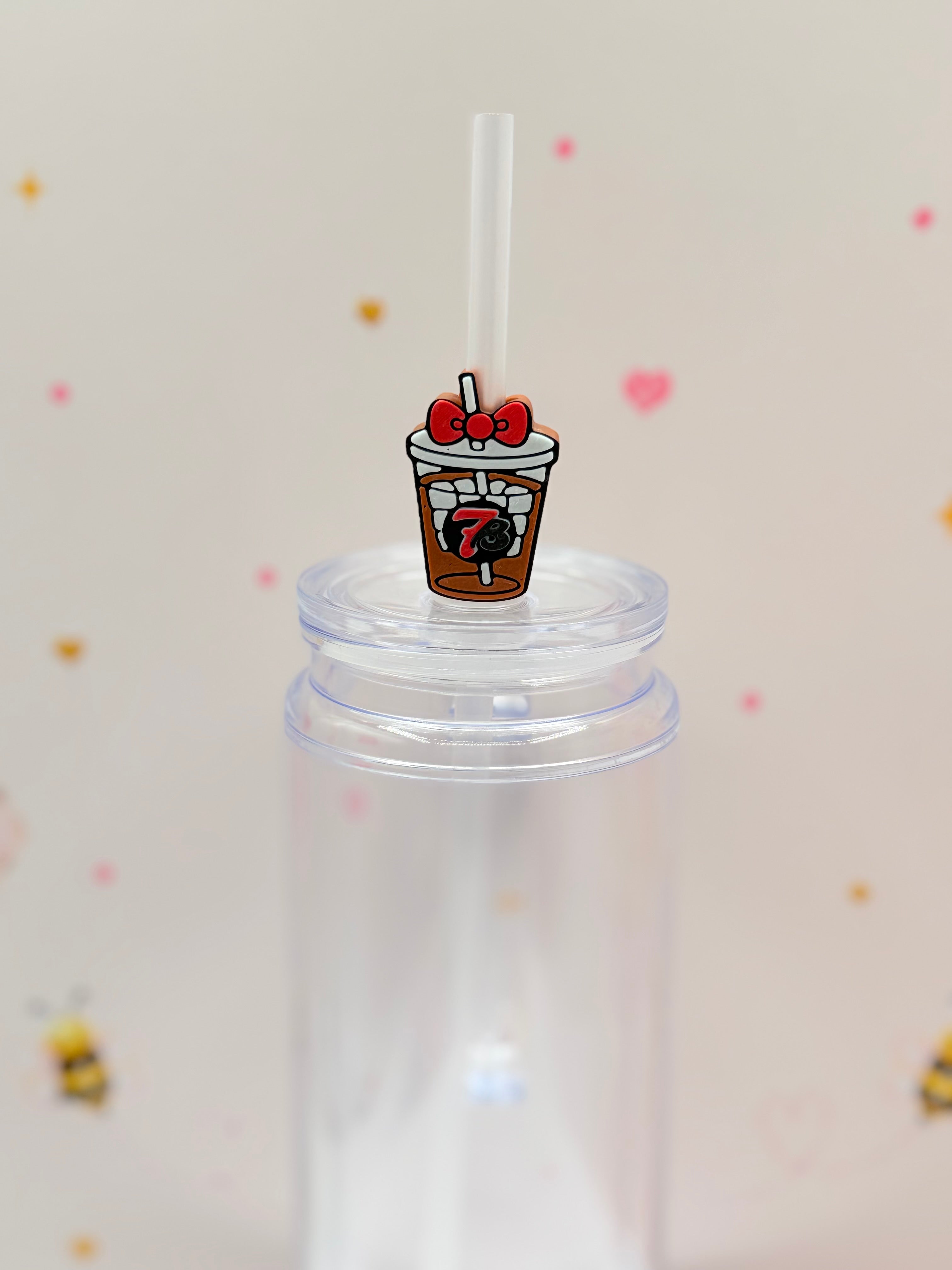 Cute Cherry Cola Straw Topper | Soda Cup Straw Charm