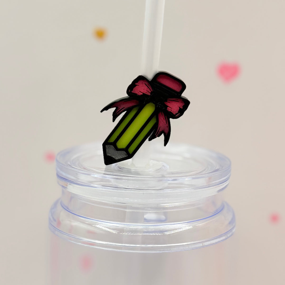 Pencil Straw Topper | Straw Charm