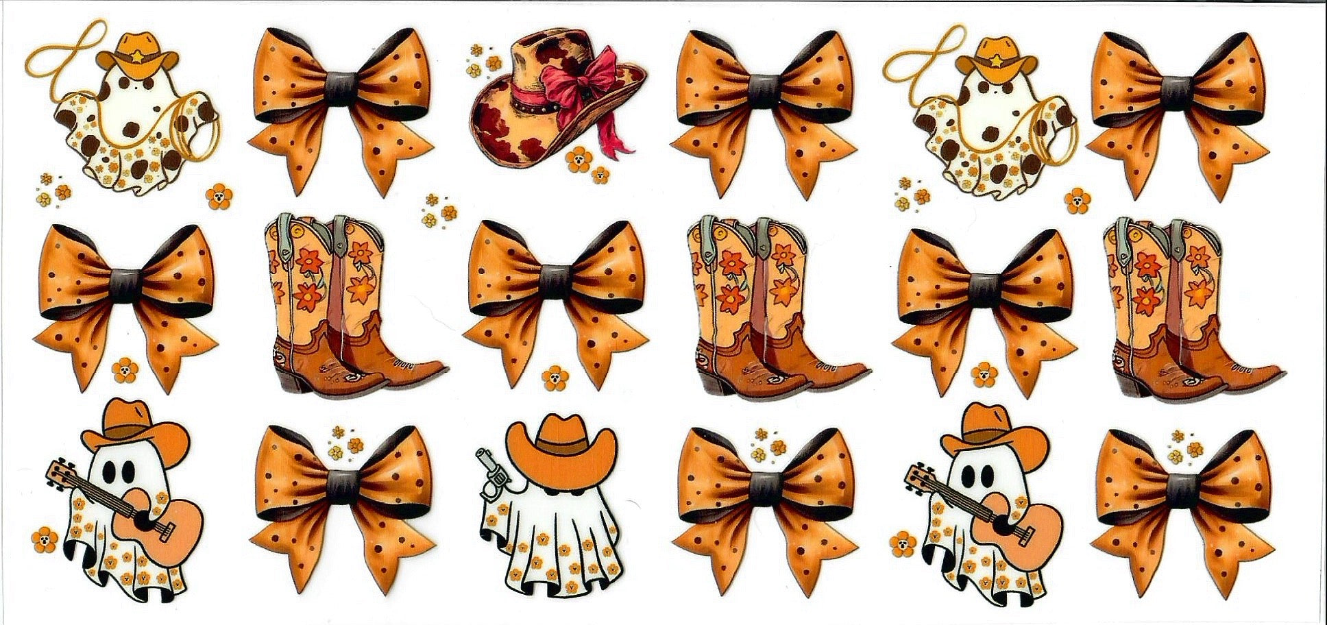 Ghost, Bow and Cowboys Boot