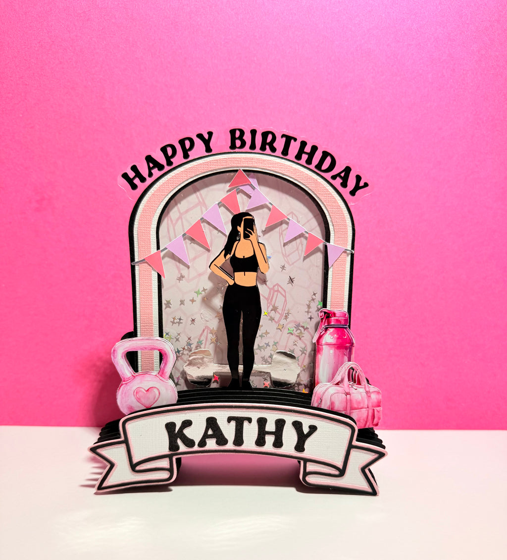 Fitness Theme Cake Topper