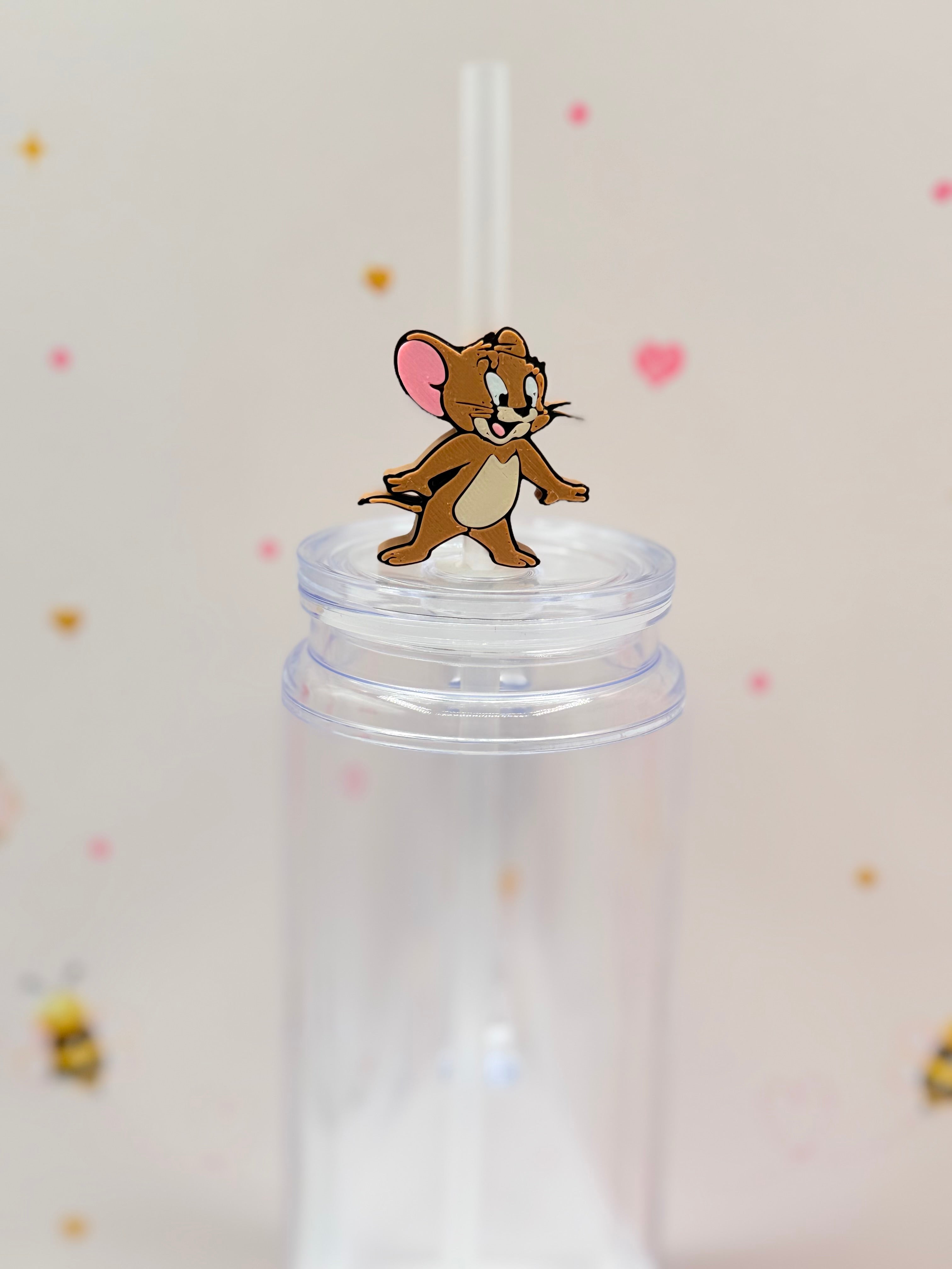 Cute Cartoon Mouse Straw Topper