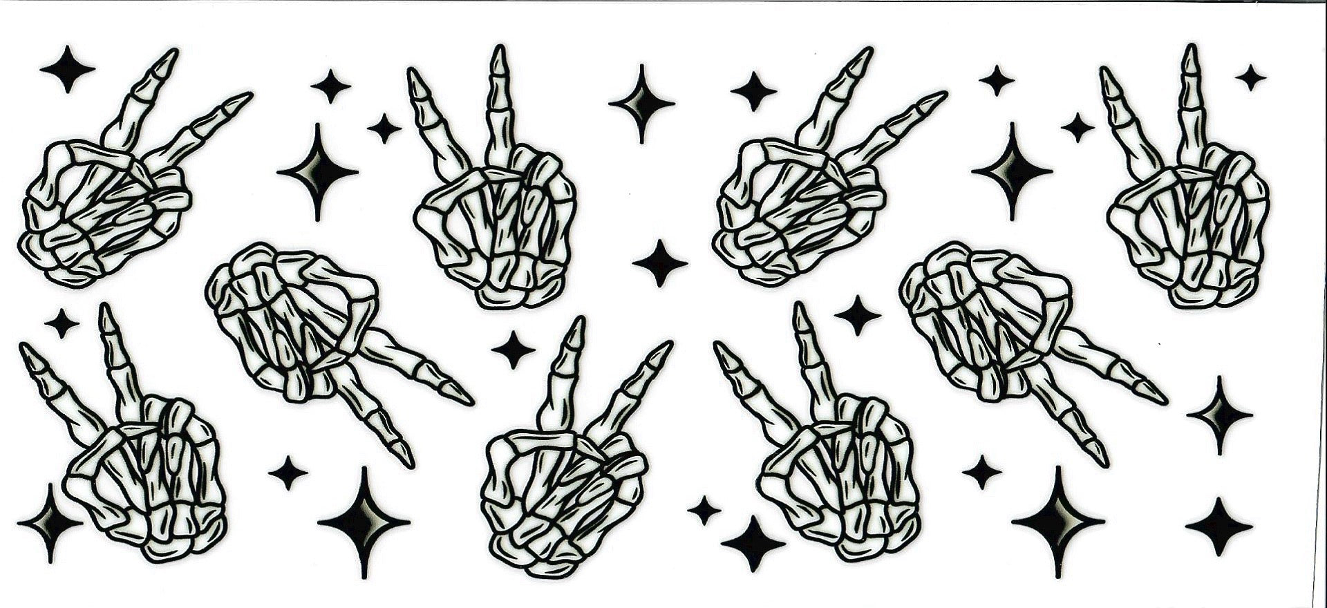 Peace Skeleton Hands