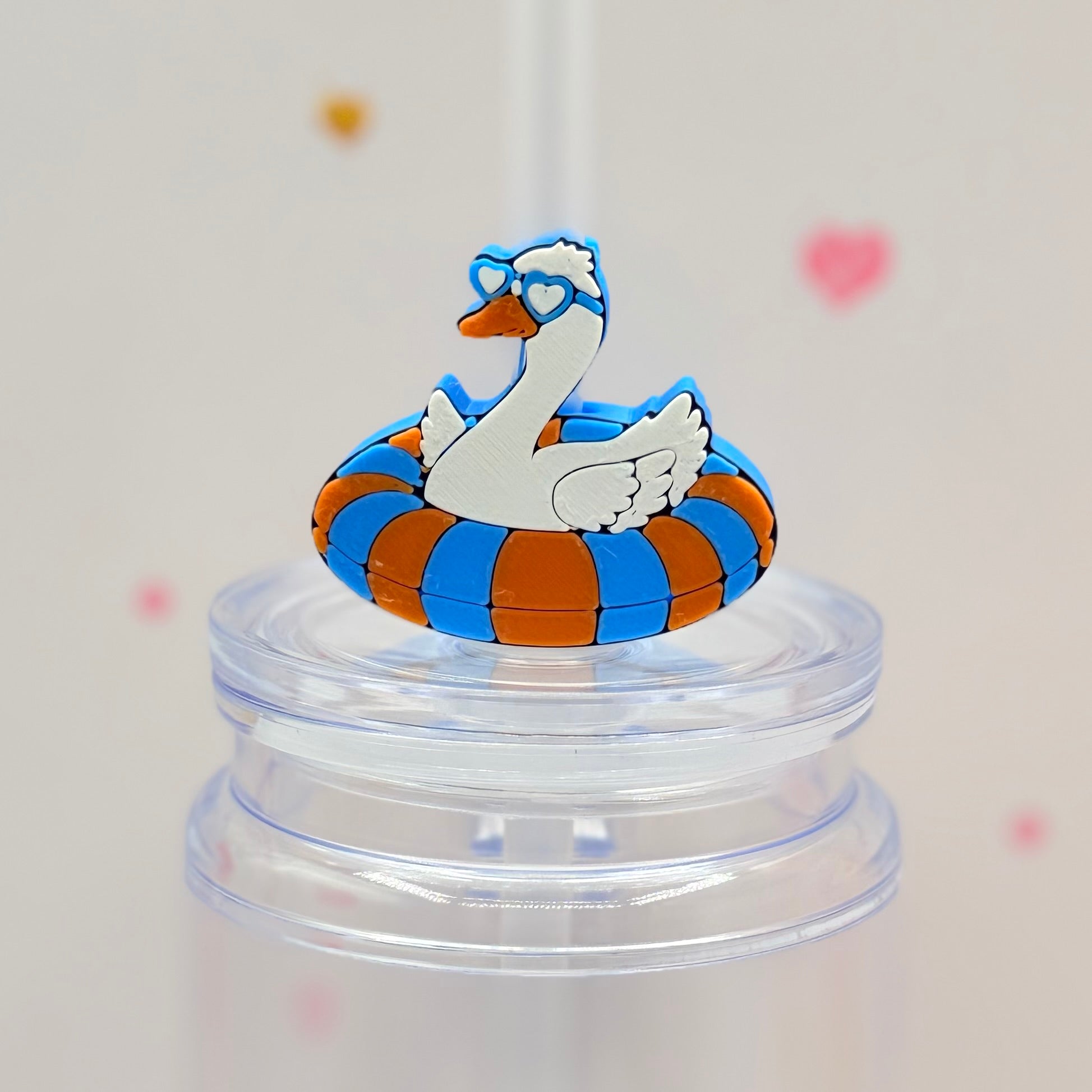 Swan Pool Float Straw Topper | Summer Straw Charm