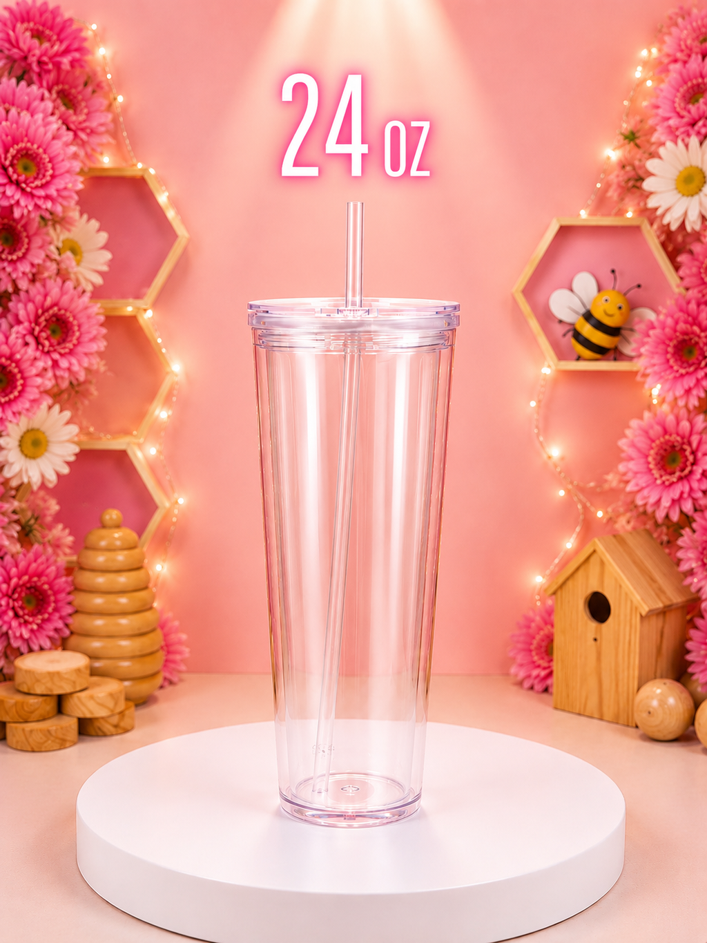 24oz -Design Your Own Custom Cup | Choose Your Cup Style & Effect | Handmade by Sweet Bee Party Co.