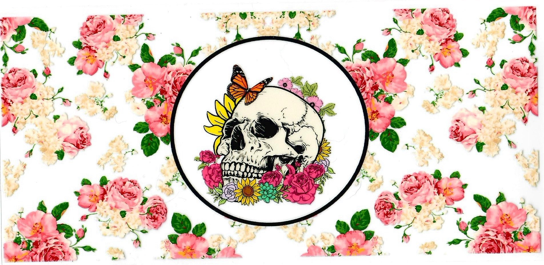 Flowers skulls