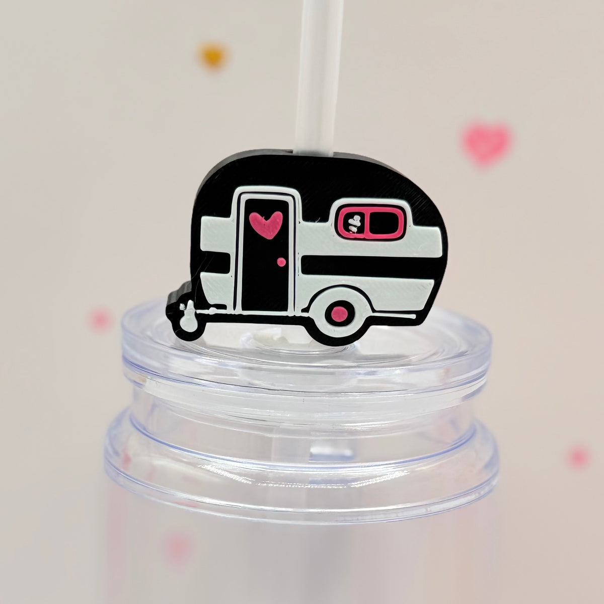 Camper Trailer Straw Topper | Cute RV Straw Charm | Camping Cup Decor | Travel Trailer Straw Topper