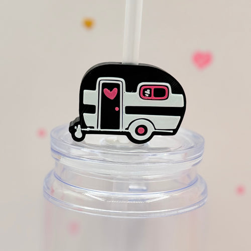 Camper Trailer Straw Topper | Cute RV Straw Charm | Camping Cup Decor | Travel Trailer Straw Topper