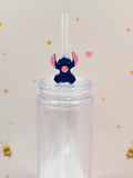 Blue Alien Blowing Gum Straw Topper