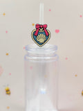 Seashell Heart Straw Topper | Ocean-Inspired Straw Charm