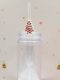 Christmas Tree Straw Topper | Holiday Straw Charm