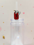 Cherry Soda Can Straw Topper | Cute Drink Straw Charm