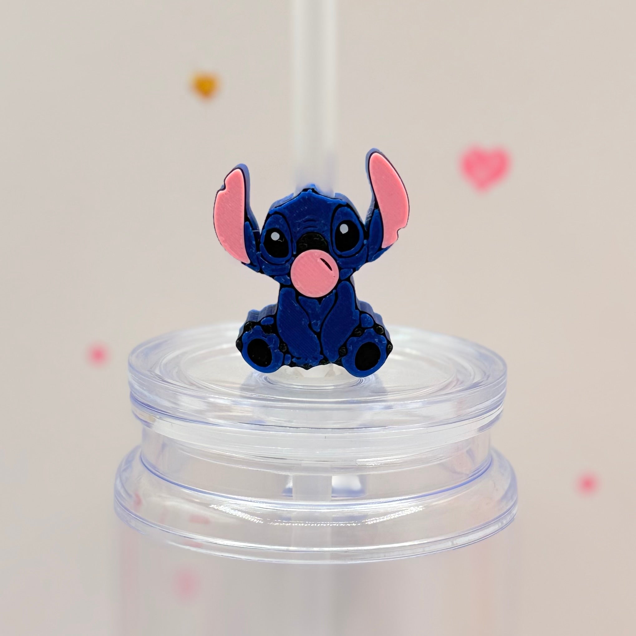 Blue Alien Blowing Gum Straw Topper