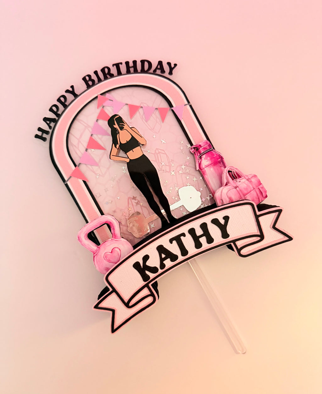 Fitness Theme Cake Topper