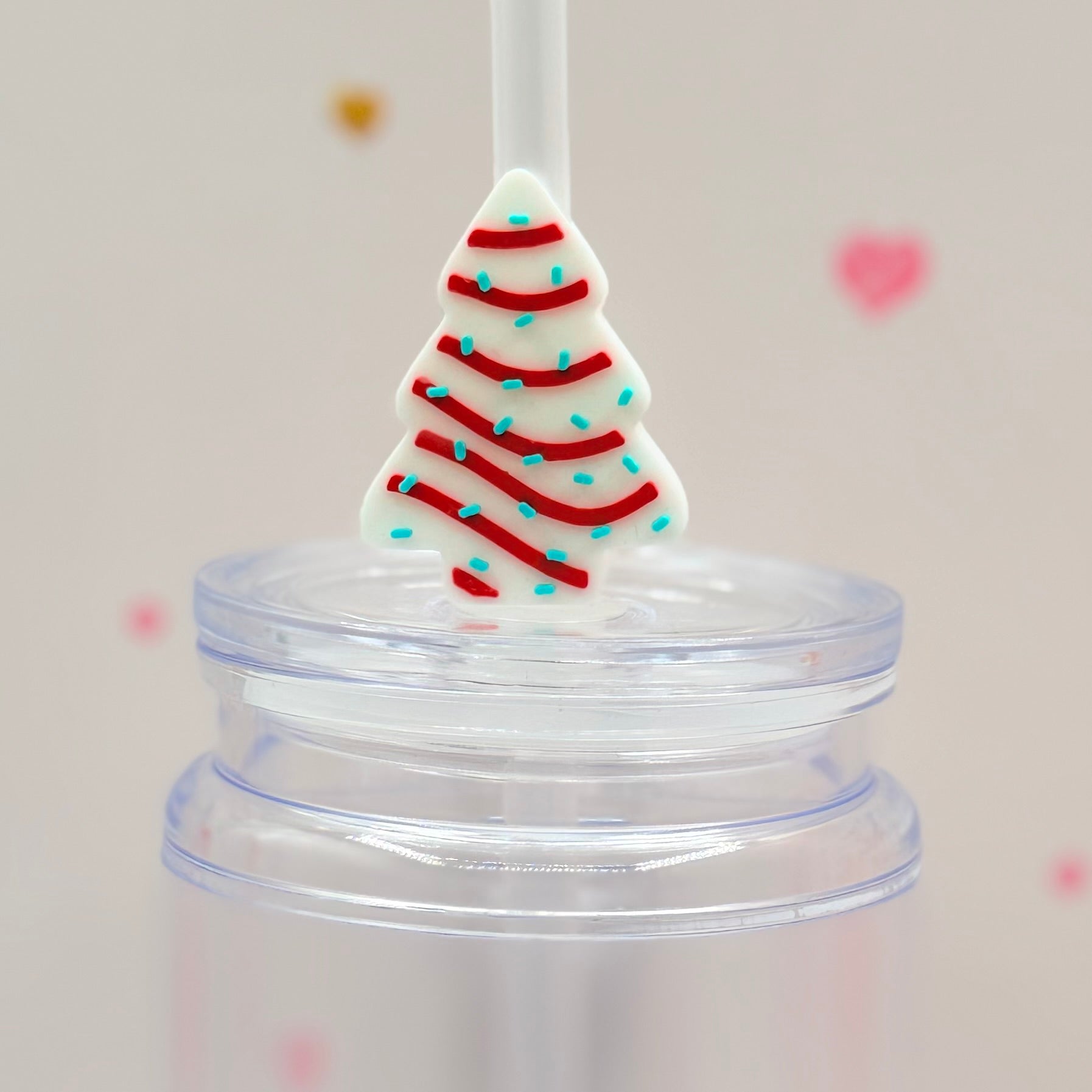 Christmas Tree Straw Topper | Holiday Straw Charm